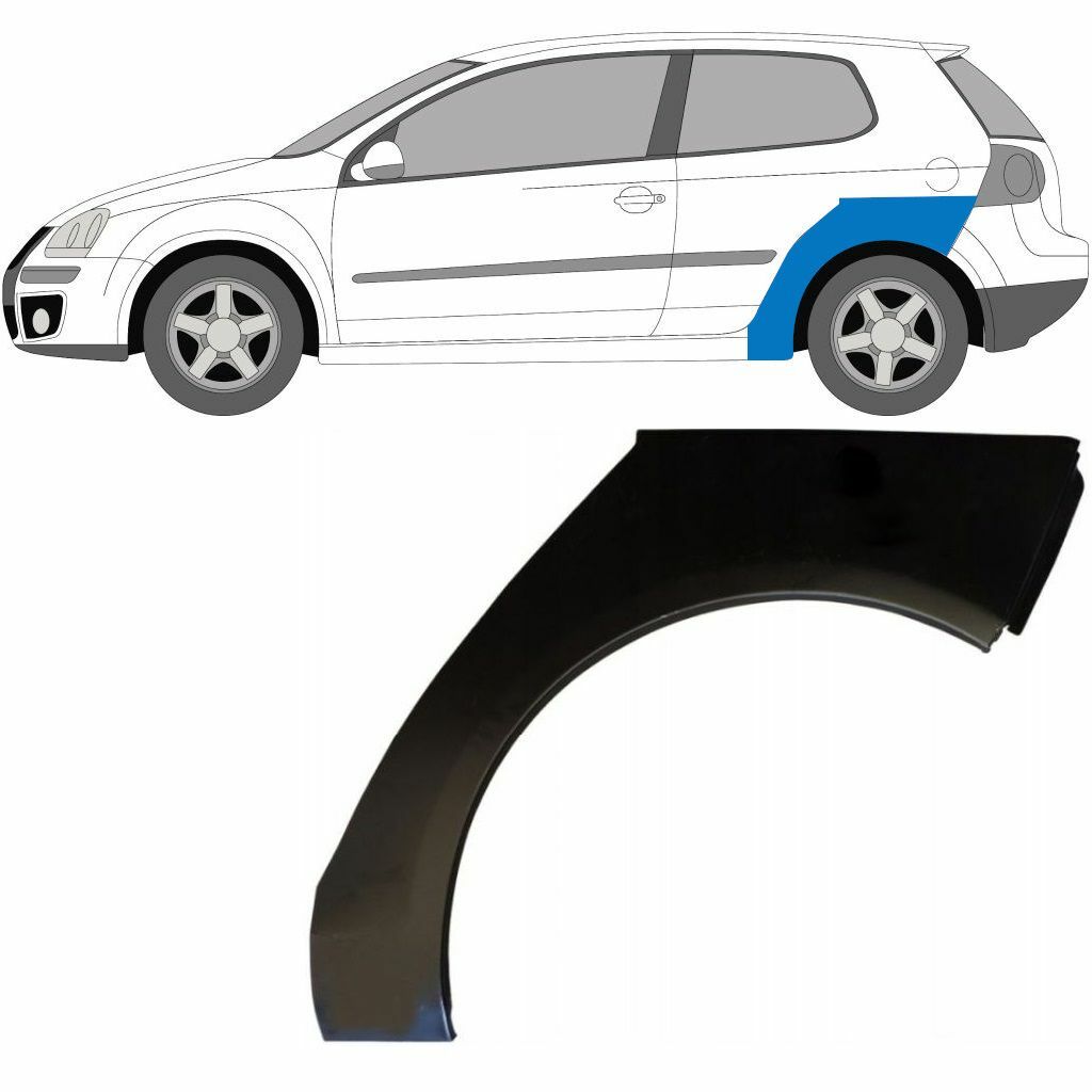 VOLKSWAGEN GOLF 5 2003-2009 3 DOOR REAR WHEEL ARCH REPAIR PANEL WING / LEFT LH