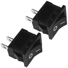 2-Pack On Off Rocker Switch 10A 125V for Refrigerator Wet Dry Vac Air Compressor