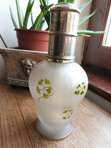 rare trés belle lampe de style berger, brule parfum decor émaillée ancienne - Foto 7 di 11