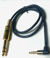 1,5M Adapter Kabel Winkel Stecker 3,5 Klinke 6,3Mm Klinken Stecker Vollmetall G
