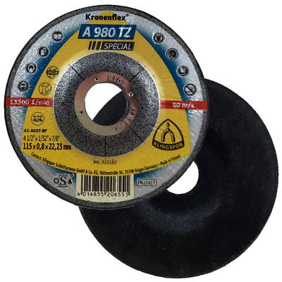 Klingspor A980TZ 115 mm x 0,8 mm dünn Edelstahl Metall Schneidscheiben