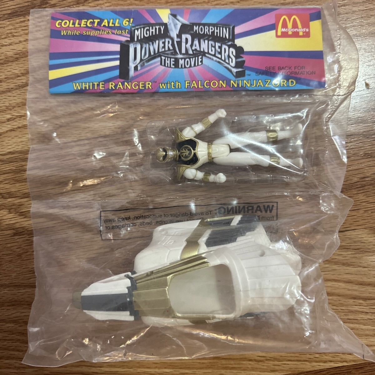 New Sealed McDonald's White Ranger With Falcon Ninjazord Power