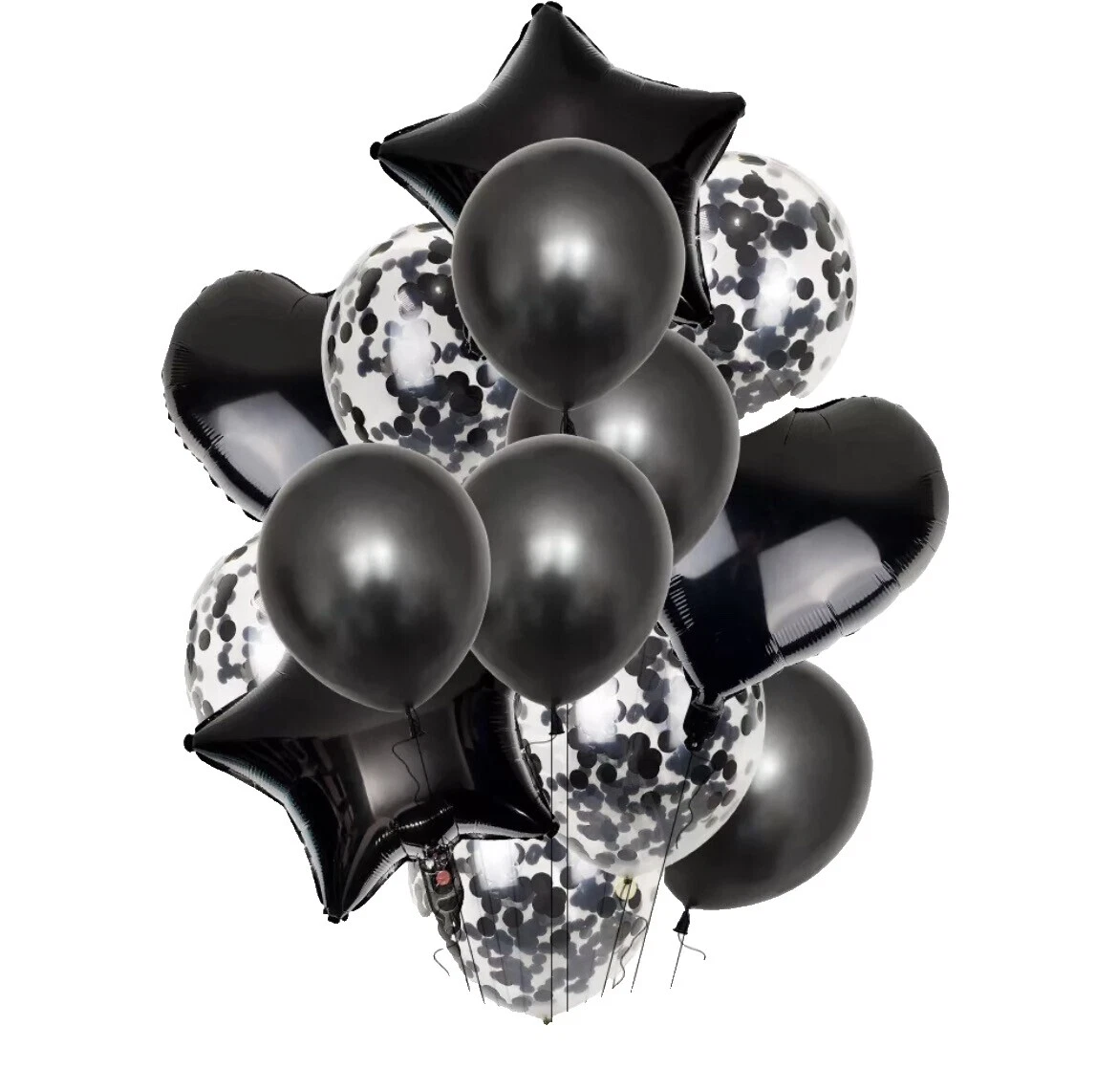 Globos De Fiesta de Cumpleaños Negro