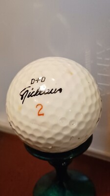 (1) JACK NICKLAUS SIGNATURE GOLF BALL CIR 1988 D+D BLACK &Doral Ryder Open  logo