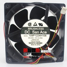 1pc SANYO 109P1224H108 Equipment Axial fan DC24V 0.25A 3wire 120 120 38MM XX