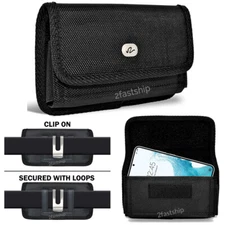 For Motorola Moto G / G Play / G Power / G Stylus / Pure Nylon Case Clip Pouch