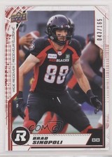 2020 Upper Deck CFL Red 43/165 Brad Sinopoli #7 x0m
