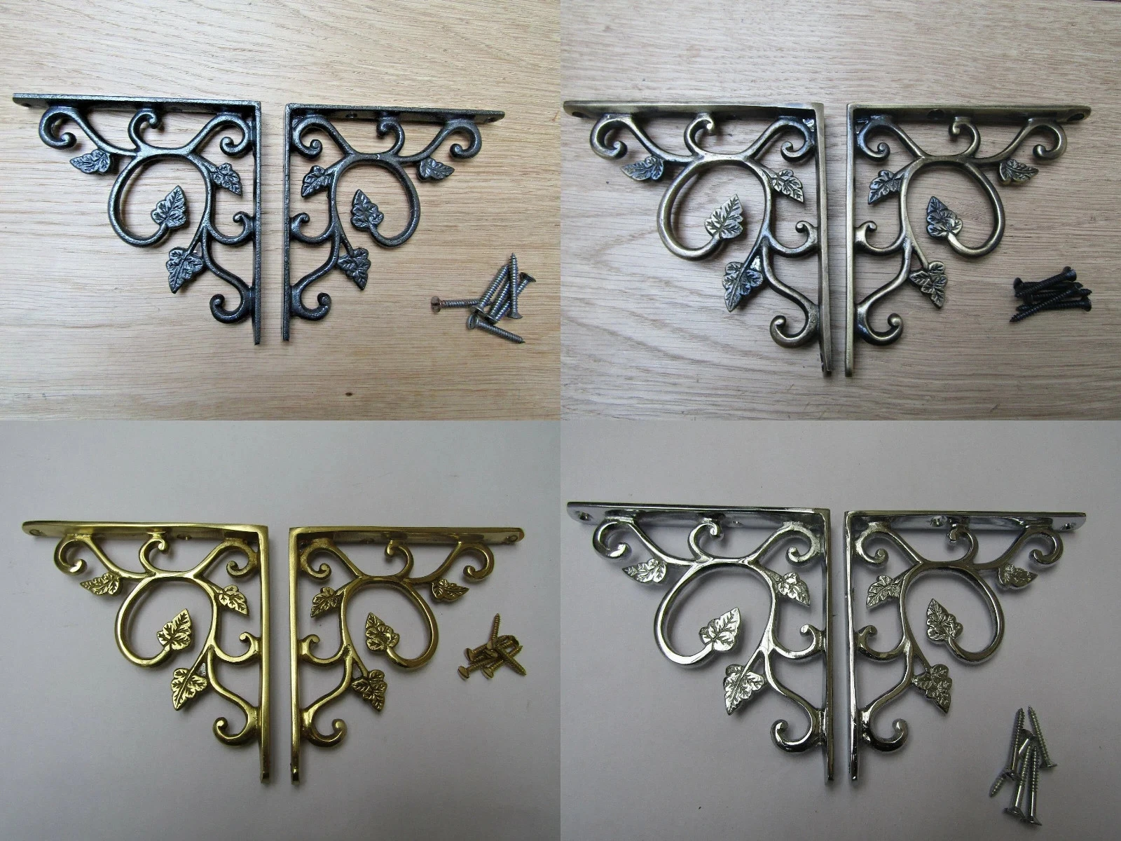 PAIR OF LEAF antique Rustic vintage retro shelf brackets Shelf Bracket wall
Opens in a new window or