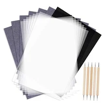 100 Sheet Black Carbon Transfer Paper with 100 Sheet Tracing Paper and 5 Pcs 