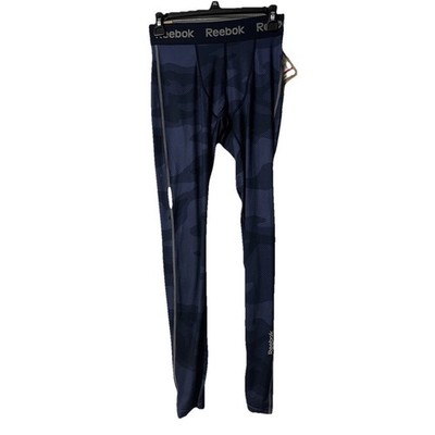 NWT Reebok Mens Blue Reed Compression Workout Pants Size Small
