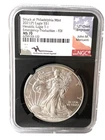 2021 $1 (P) Silver Eagle Type 1 Struck at Philadelphia NGC MS70 FDOI Mercanti