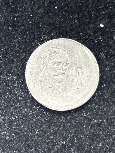 SASA 1976 México 20 Centavos Off Center Error