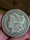 1891 CC MORGAN SILVER DOLLAR--FINE- NICE COLLECTIBLE GRADE
