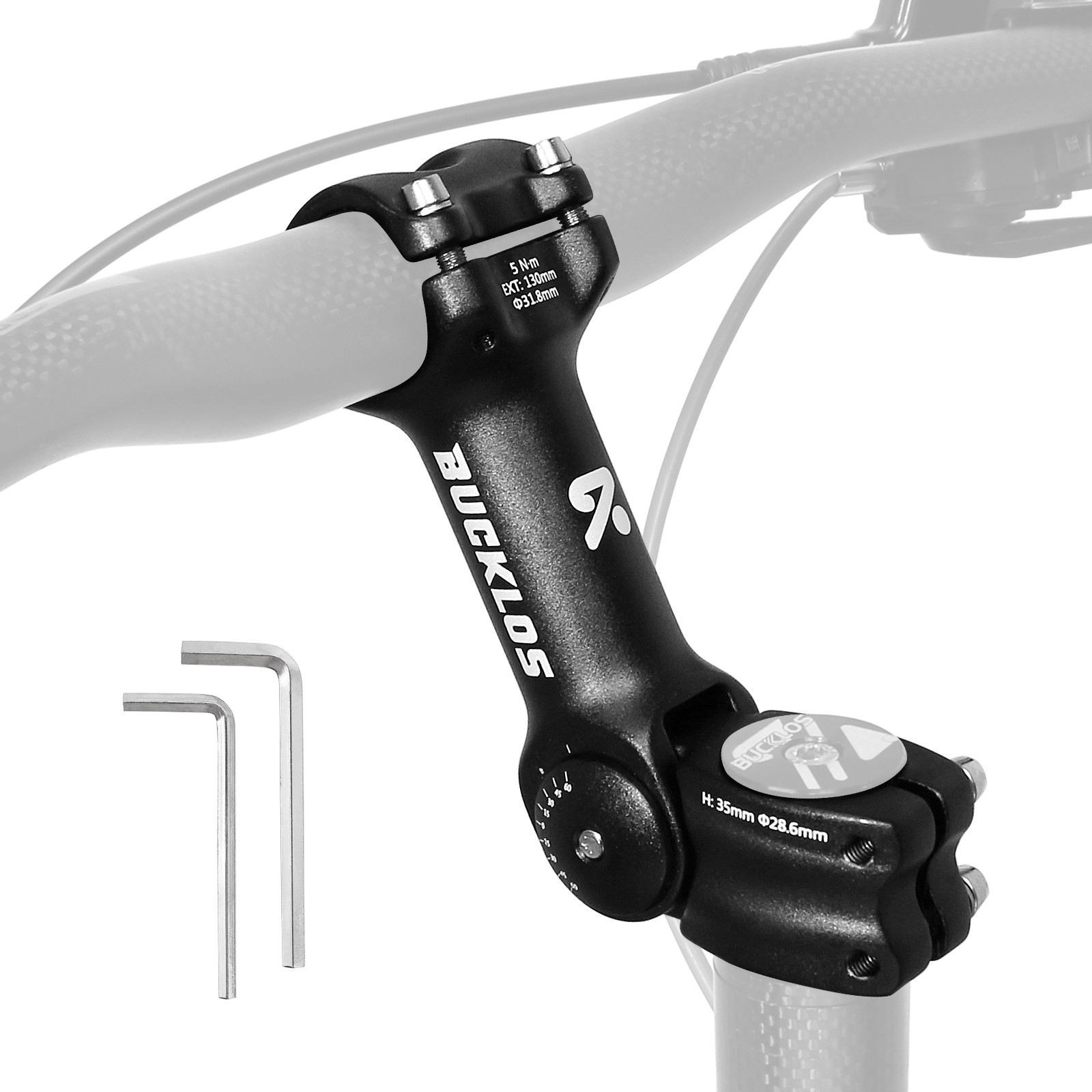 BUCKLOS 31.8mm Mountain Road Bike Stem Riser Adjustable MTB Bicycle Handlebar US
