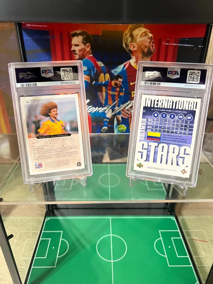 Lote de 2 cartas Carlos Valderrama Upper Deck PSA 2000 MLS + 1994 Copa Mundial EE. UU. Foto 4 de 4