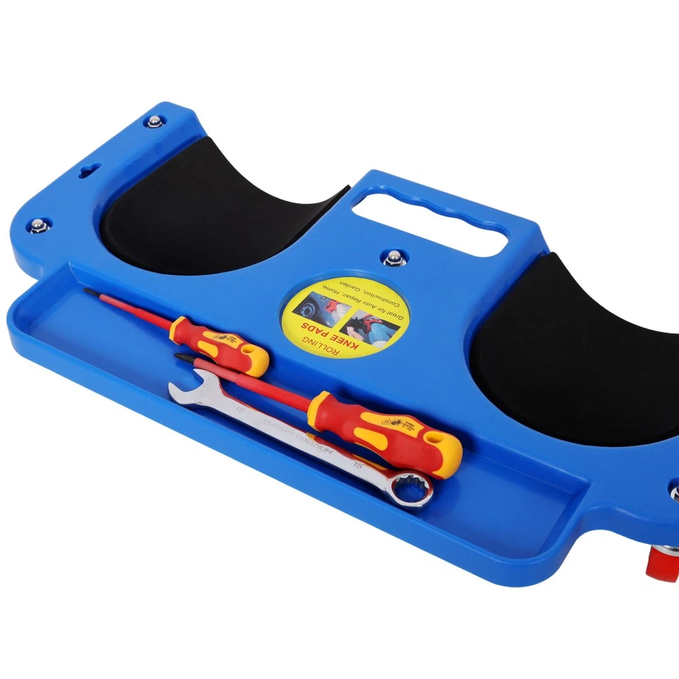 Blue Rolling Knee Creeper | 360° Turn Casters, Tool Tray, Durable Knee Pads - Image 4 of 4