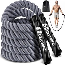 Weighted Jump Rope, 2lb Heavy Duty Jump Rope for Fitness, Battle Rope for Fit...