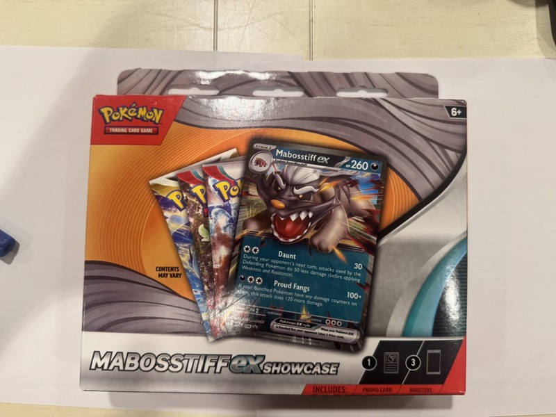 Pokemon Mabosstiff ex Showcase Sealed Box Pokémon TCG 2024 |3 Packs + Promo Card
