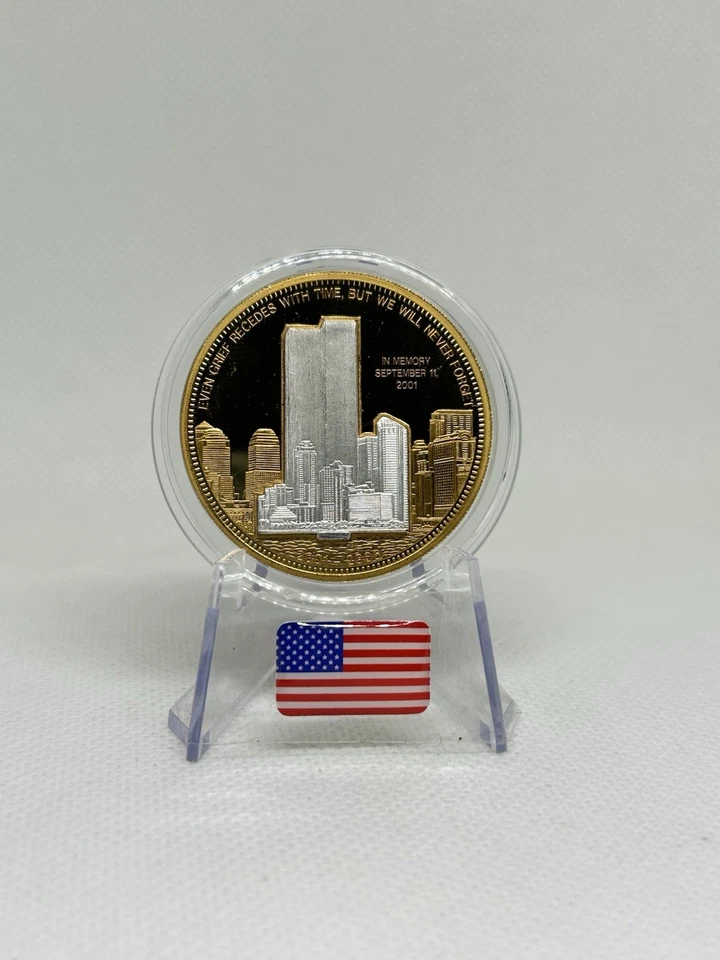 911/ Commemorative Gold & Silver Coin From Ground Zero 🇺🇸💯✨ - Image 4 of 4