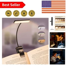 Portable 19 LED Book Light with 3 Color Temperatures - Eye Care & Clip On Design