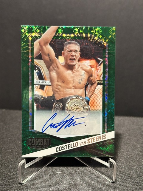 Costello van Steenis 2025 Panini Combat Anthology Auto Green Fireworks PFL