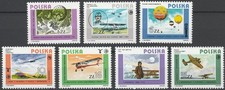 Poland 1984 Aviation, Planes 7 MNH stamps