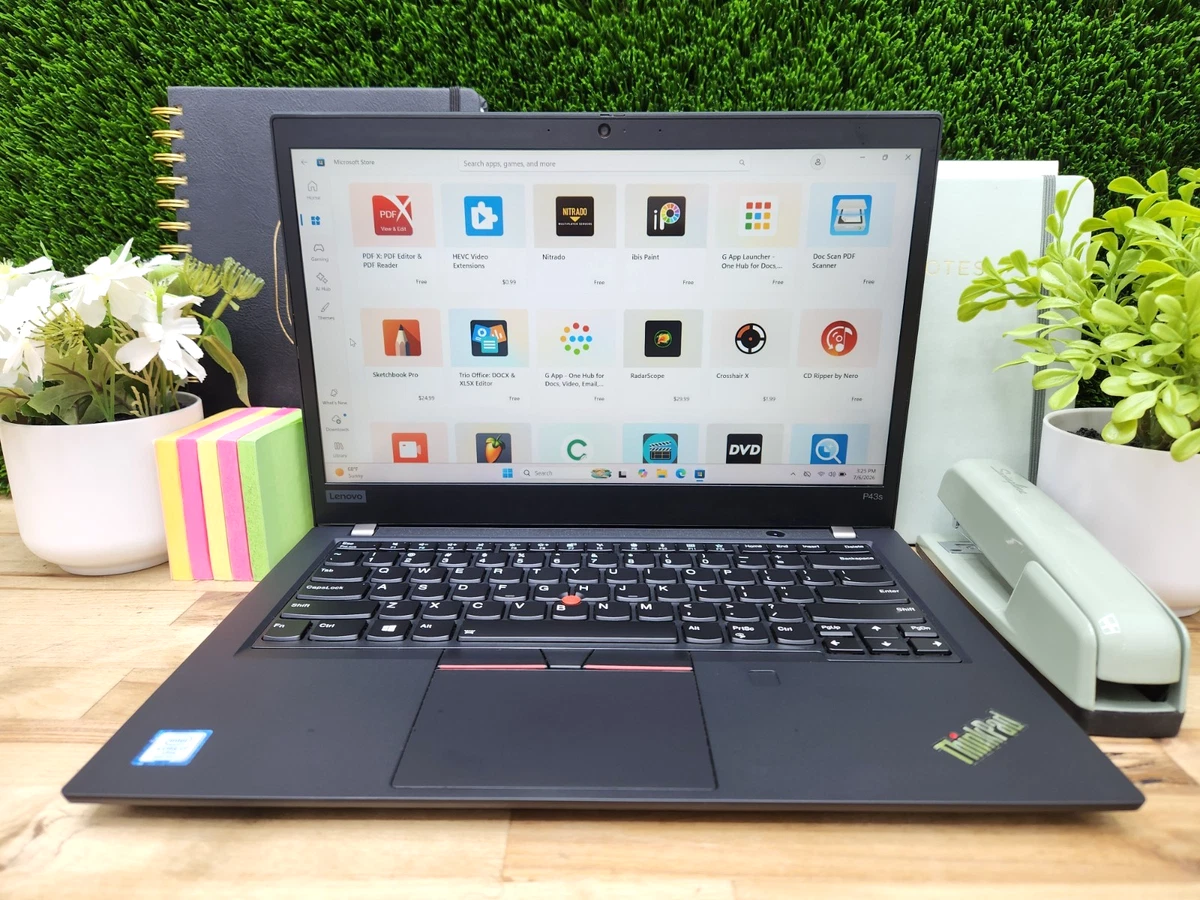 Lenovo Intel Core i7 8th Gen. PC Laptops & Netbooks 256 GB SSD