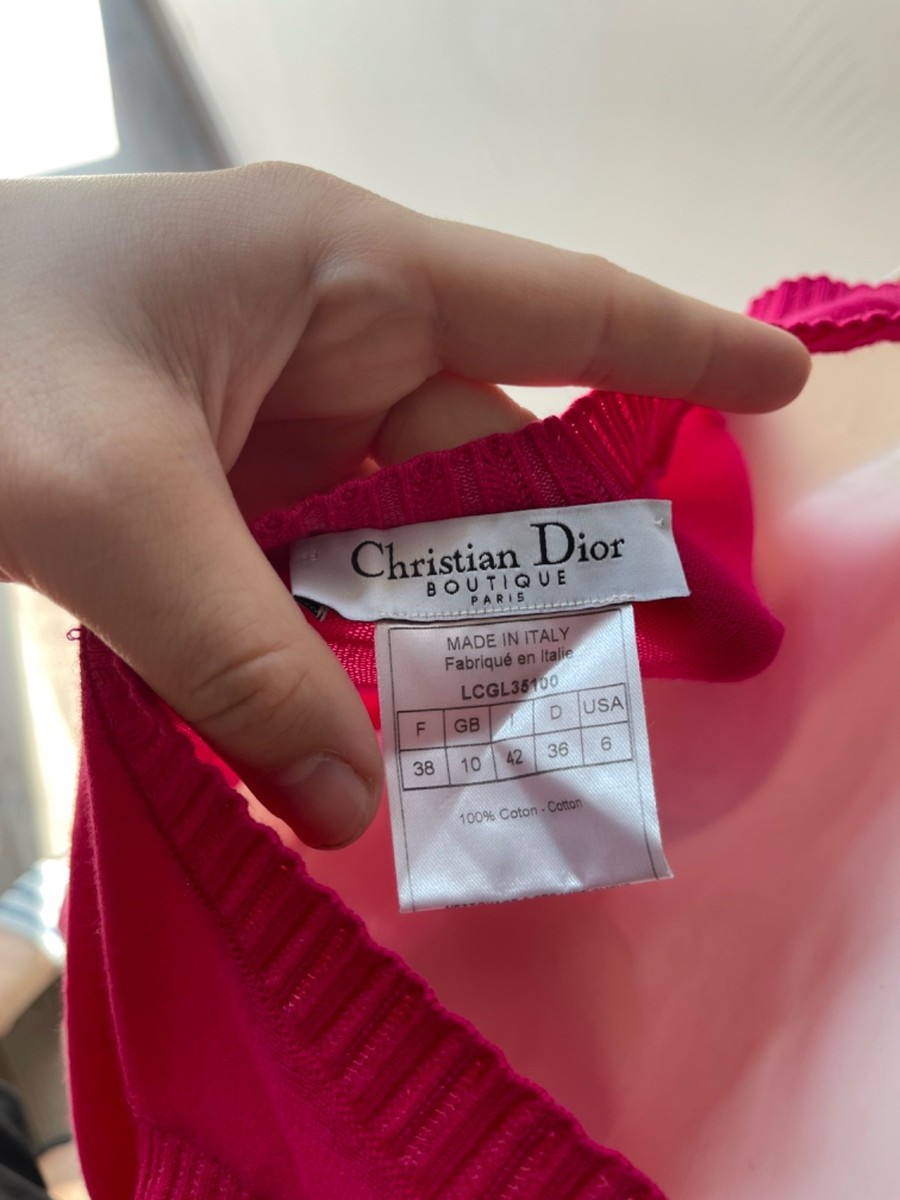 Authentic Christian Dior Boutique Paris Fuchsia Pink Sleeveless