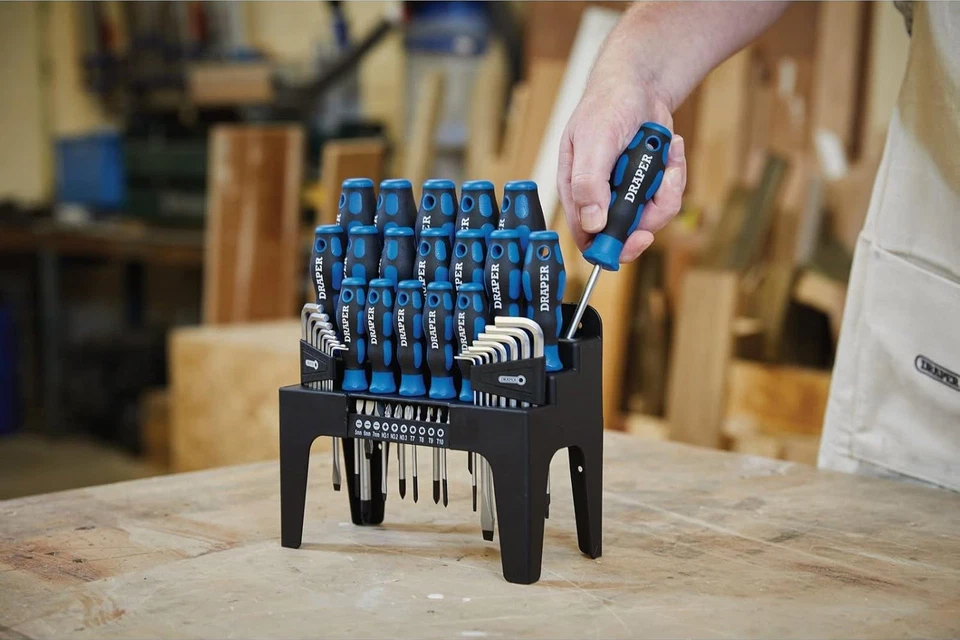 Draper Screwdriver Hex Allen Keys Bits Set + Storage Stand Plain Cross Pozi 44pc - Image 4 of 4