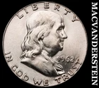 1962 Silver Franklin Half Dollar - Choice Gem Brilliant Unc+++  Lustrous  #i148