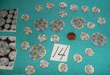 PURPLE ROSE GLASS GEMSWATERPROOF 5 LG 20 SM FLATBACK DECOUPAGE CRAFTS 14