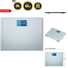 Digital Bathroom Scale 440 lbs Capacity Large Platform Easy Read Slim