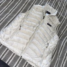 Patagonia Womens Down Sweater Vest MEDIUM White Fa12 Bubble Goose