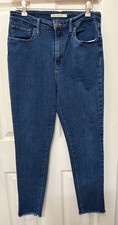 Levi's 721 High Rise Skinny Jeans Women's Size 30 Dark Wash Raw Hem