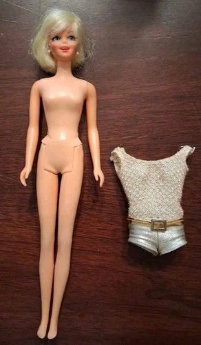 1966 Mattel Casey Barbie Twist N Turn Bendable w/ Orig. Swimsuit Japan