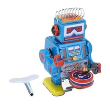   Robot Clockwork Toy Creative Drumming Vintage Robot Tin Toy For