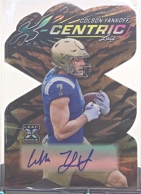 2024 Leaf X-Centric Tiger Prismatic Die Cut Rookie Colson Yankoff /3 Commanders