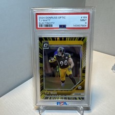 2024 Donruss Optic T.J. Watt Electricity #/75 Steelers PSA 9