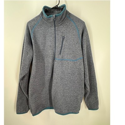 Merrell Men's Sweater M 1/4 Zip Mock Neck Fleece Pullover Outdoor Long Sleeve