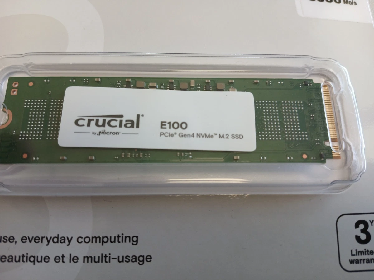 SSD Crucial E100 1 TB PCIe Gen4 NVMe 2280 M.2