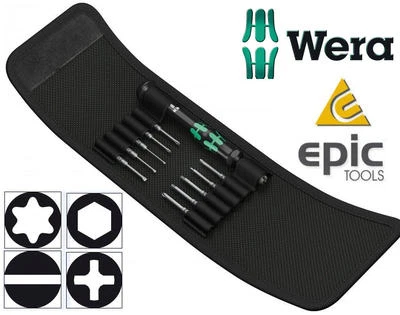 WERA 11 Piece Kraftform KK Micro Precision Slot,Ph,Tx,Hex Screwdriver Set,135938
