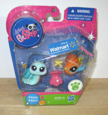 LPS Littlest Pet Shop Authentic ~ #2478 Snail & #2479 Angelfish ~ NIP SEALED