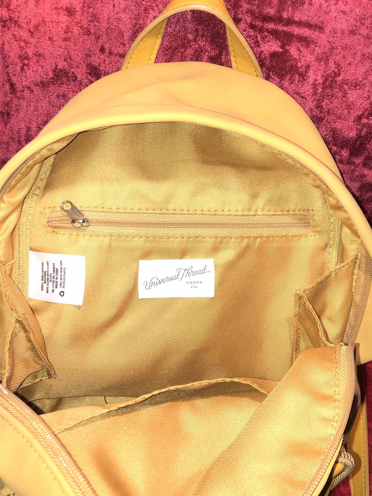 Universal Thread Cool Gold Hobo Backpack adjustab… - image 3