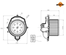 Interior Blower NRF 34269 for Citroen Berlingo Multispace