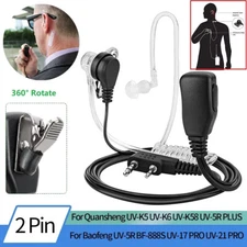 2 Pin Walkie Talkie Earpiece Headset Earphone For BAOFENG/BAOJIE/WEIERWEI Radio