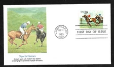 #2759 29c Sporting Horses - Polo - Fleetwood FDC