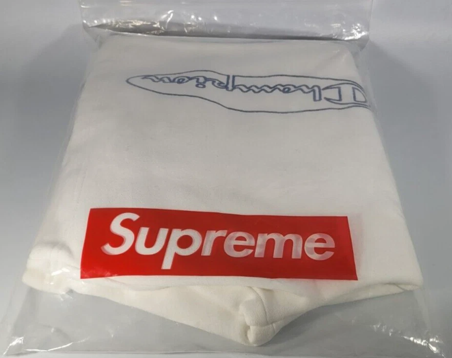 SS19 Supreme X Champion Outline short de sweat moyen (M) neuf blanc 2019