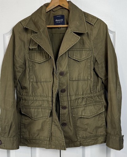 Madewell All Weather Outbound Military Jacket Coat Style Olive Green Slim Large - Picture 6 of 9