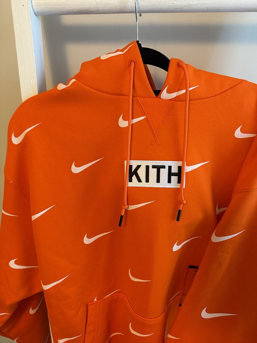New Kith & Nike For New York Knicks AOP Hoodie Orange Men's New Kith & Nike For New York Knicks AOP Hoodie Orange Men's
