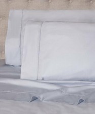 Royale Linens Notting Hill 400 Thread Count 6 Piece Queen Sheet Set, Light Blue